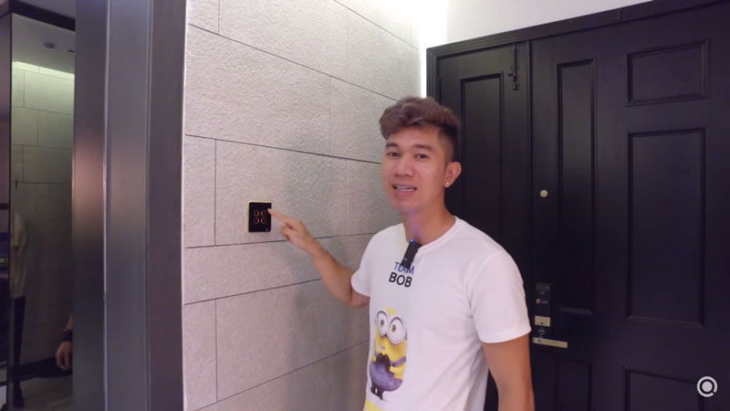 Anh giới thiệu công tắc cảm ứng Lumi rất sang trọng và tinh tế tôn lên vẻ đẹp của cả căn nhà