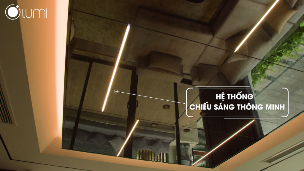 Hệ thống chiếu sáng thông minh giúp cả không gian bừng sáng chỉ sau một lần chạm