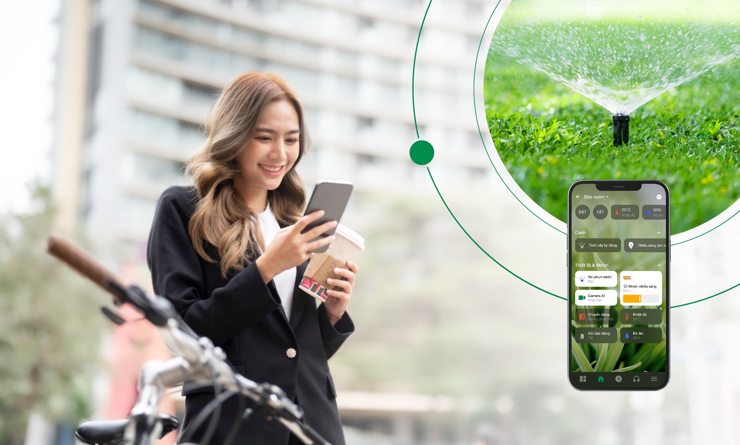 Điều khiển tưới sân vườn từ xa