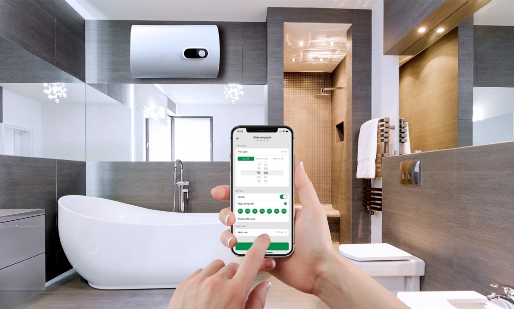 Hẹn giờ bật/ tắt bình nóng lạnh