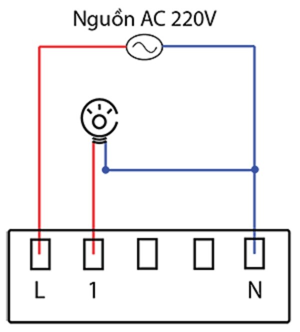 Sơ đồ đấu công tắc đảo chiều cầu thang 2 trong 1