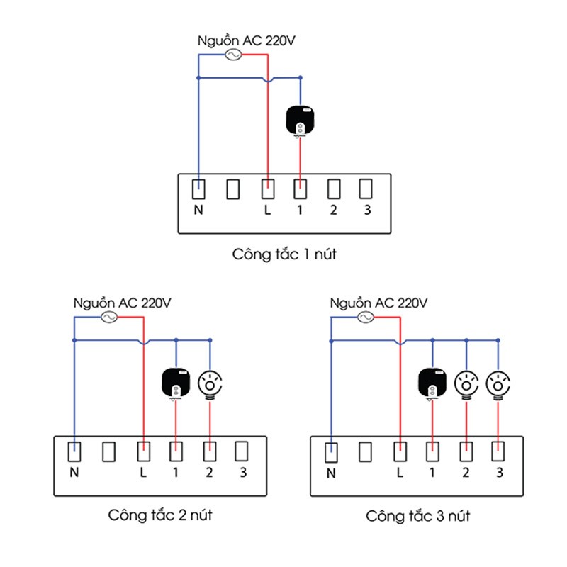 Sơ đồ đấu công tắc đảo chiều công suất cao