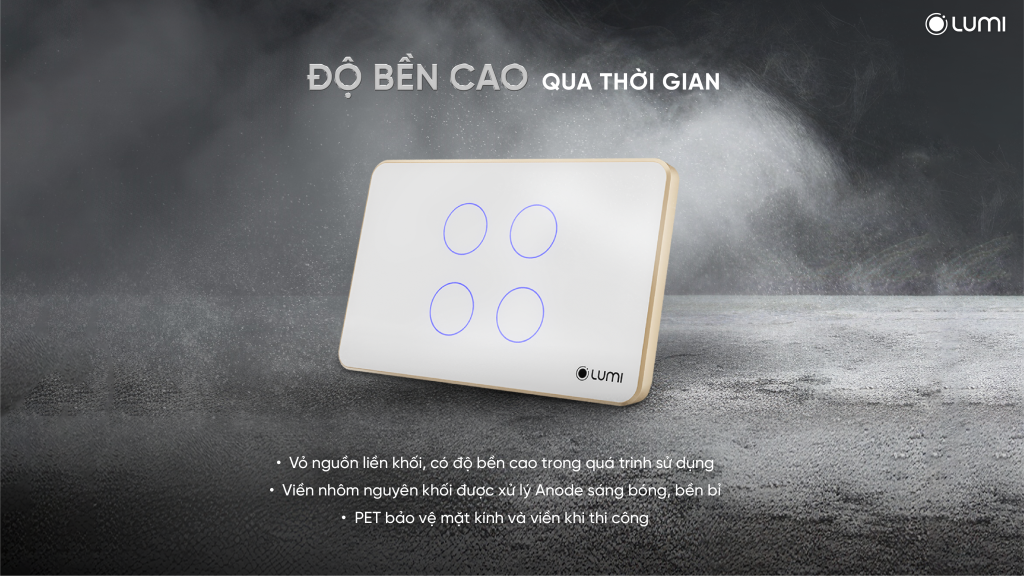 Công tắc thông minh LUTO bền bỉ qua thời gian