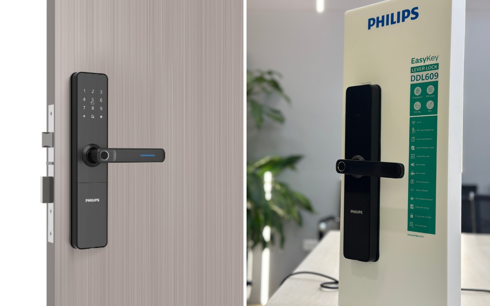 Khóa vân tay Philips DDL609-5HS