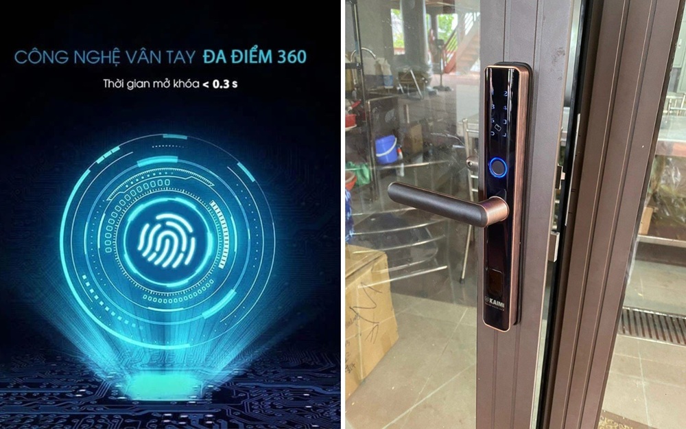 Khóa vân tay cửa nhôm Kaimi CN109