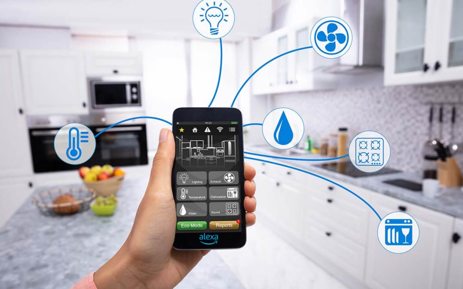 Amazon Alexa thường được sử dụng làm thiết bị Trung tâm (Master Hub)