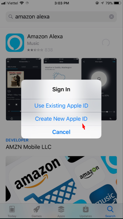 Tải ứng dụng Alexa Amazon rồi đăng nhập