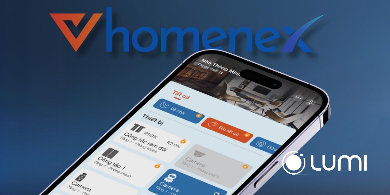 Vhomenex là smart home app “Make in Vietnam” với giao diện tiếng Việt hiện đại và dễ dùng