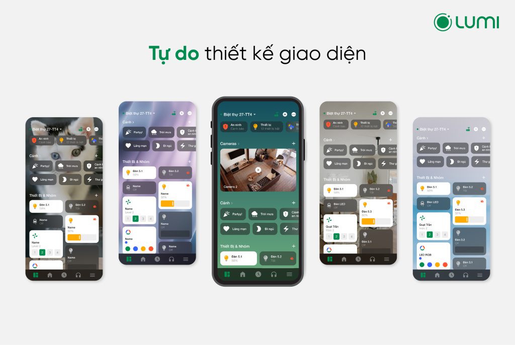 Giao diện trực quan của ứng dụng Lumi Life giúp việc cài đặt trở nên dễ dàng.