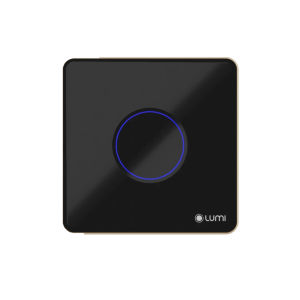 Công tắc cảm ứng thông minh Luto kính lõm, viền bo, màu đen