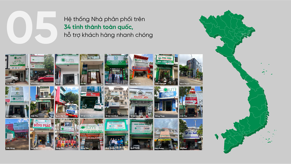 Hệ thống nhà phân phối Lumi trên Toàn Quốc